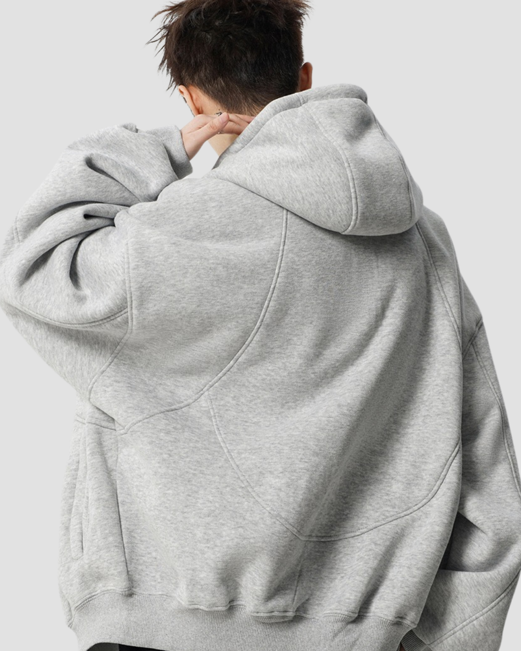 Oversized High Street Hoodie - Ash