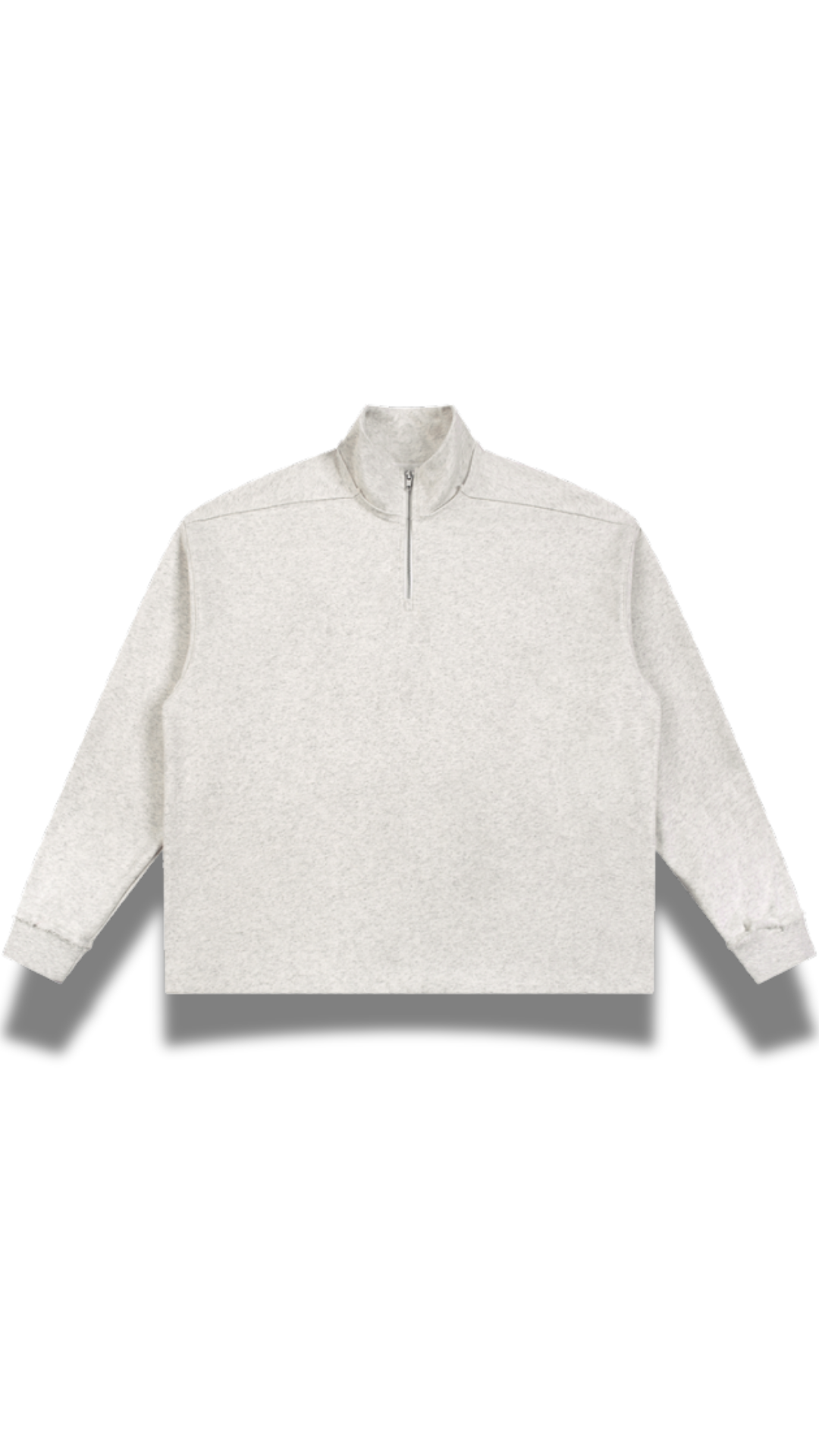 The Mason Half Zip Fleece - Flower Grey