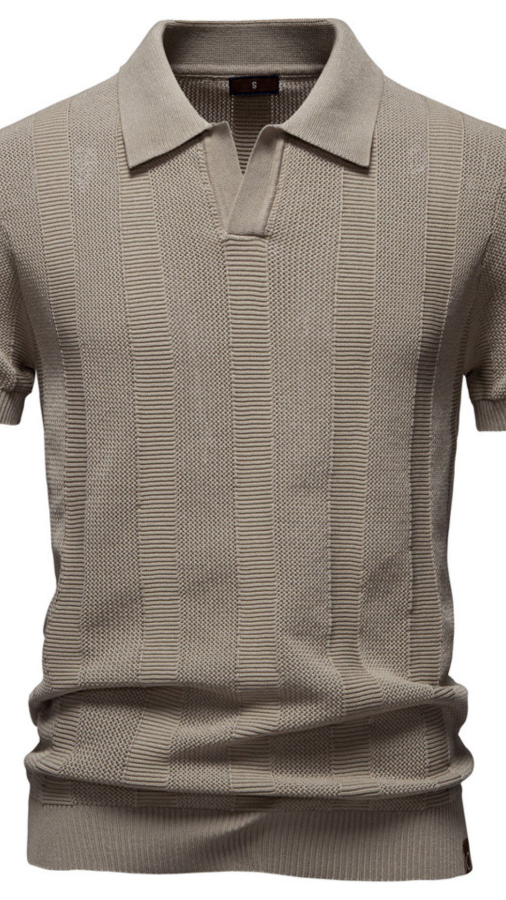 The Verona Textured Polo - Mocha