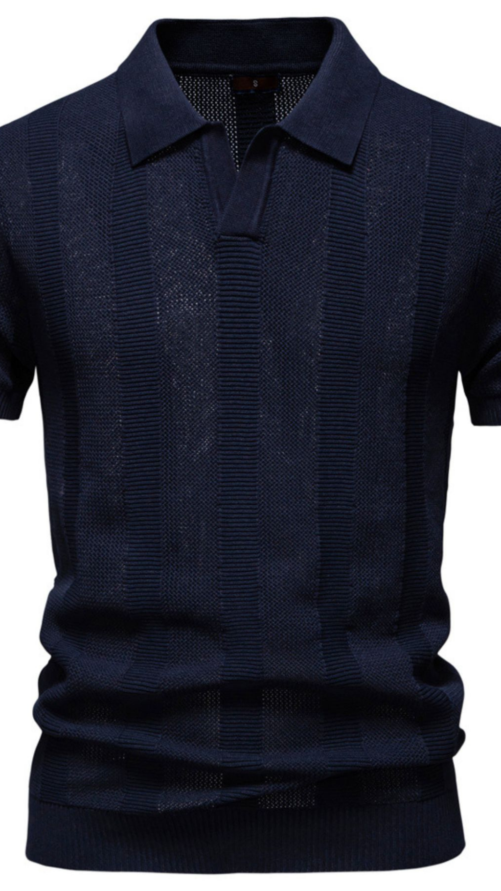 The Verona Textured Polo - Navy