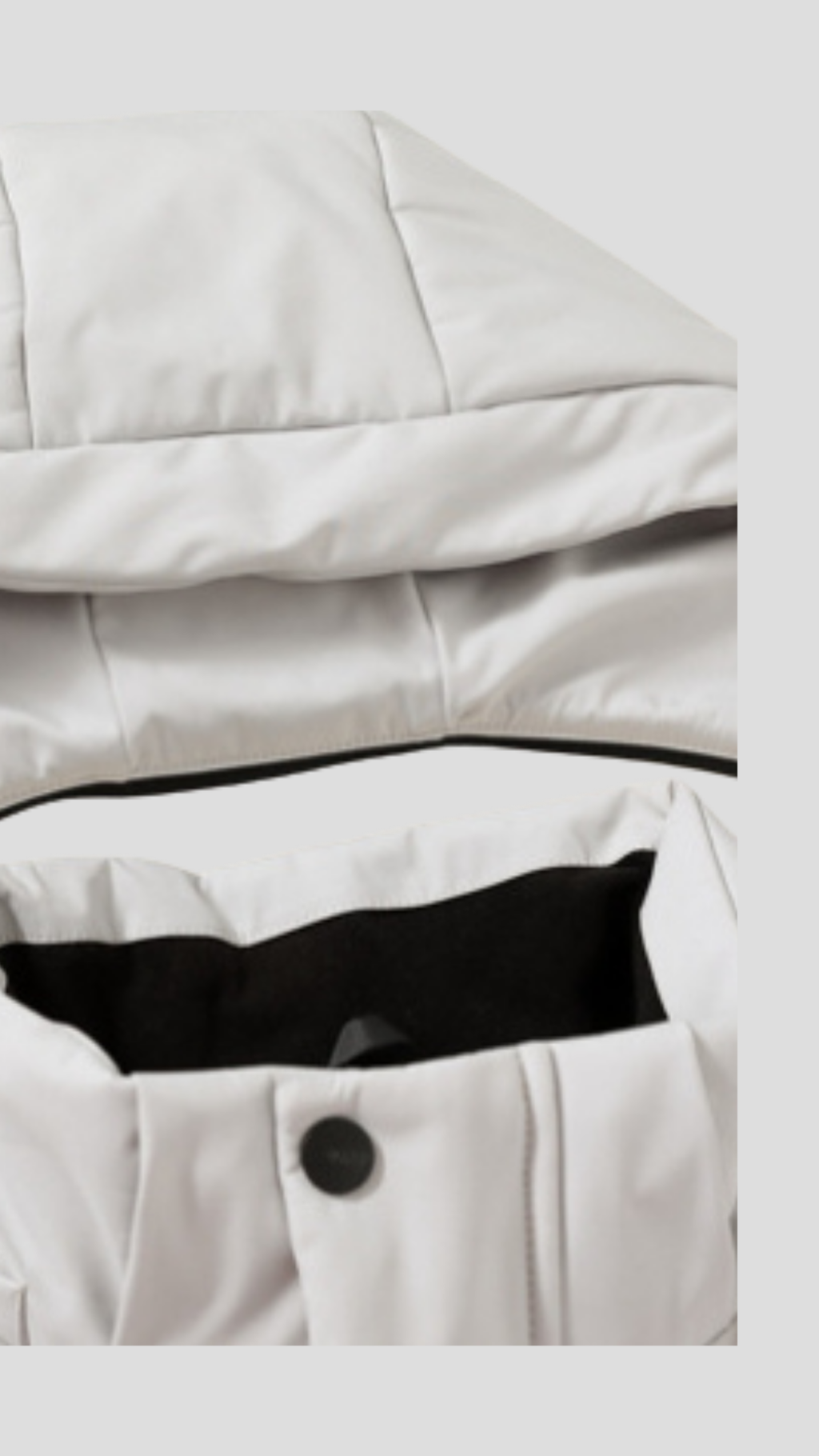 Mid Length 595' Puffer Jacket - Pearl White