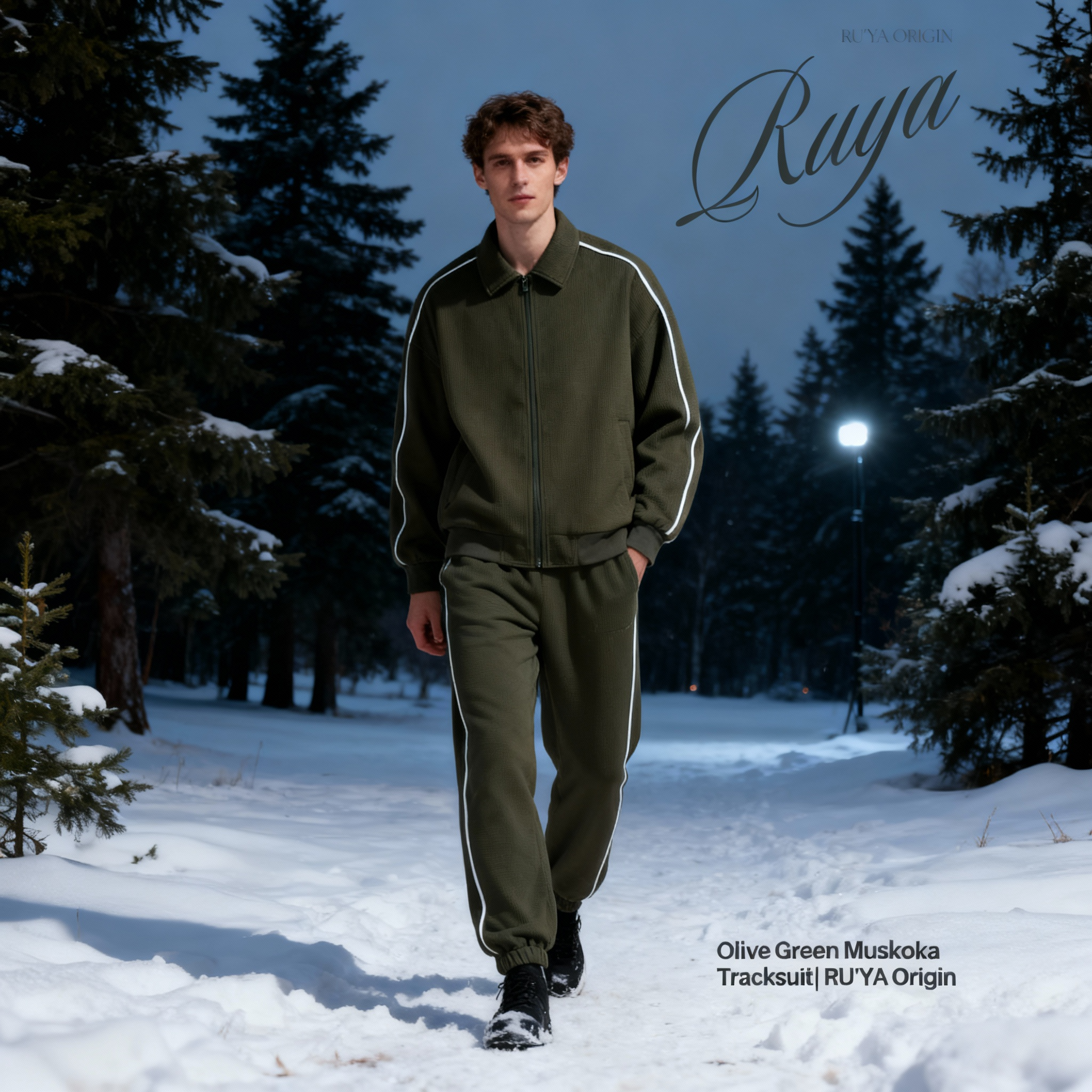 Muskoka Two-Piece Tracksuit - Olive Green