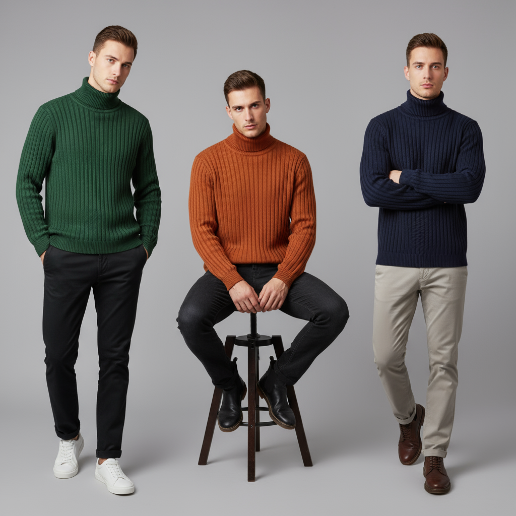 The Enzo Turtleneck - Ecru