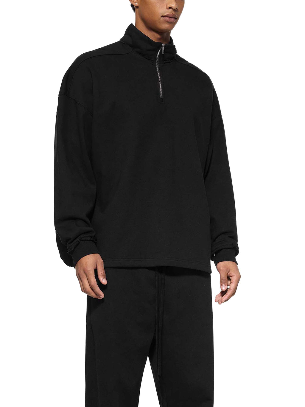 The Mason Half Zip Fleece - Noir