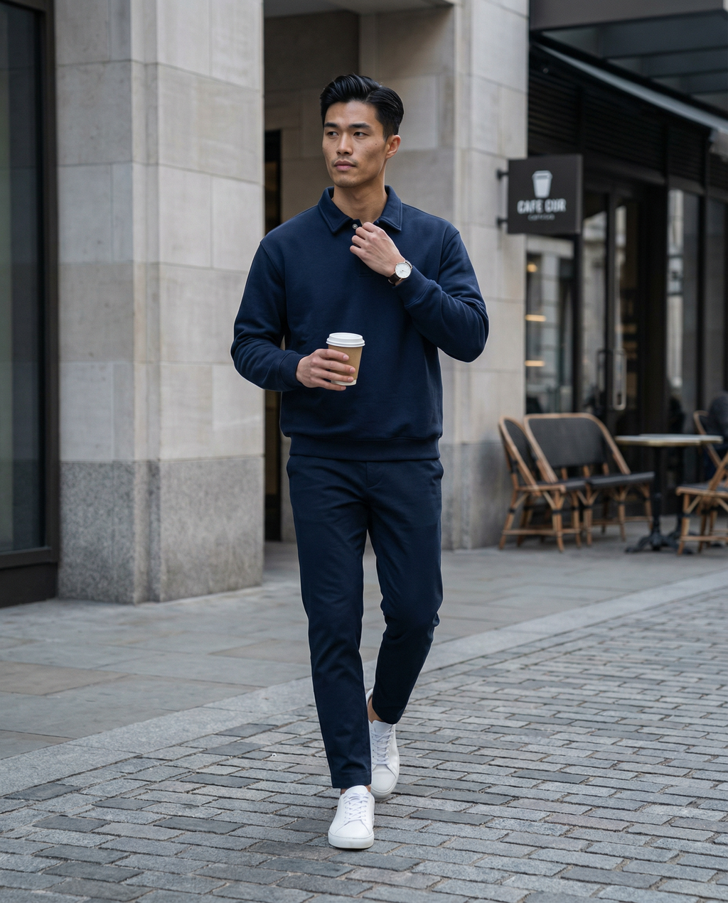 The Creed Polo Sweatshirt - Midnight Blue