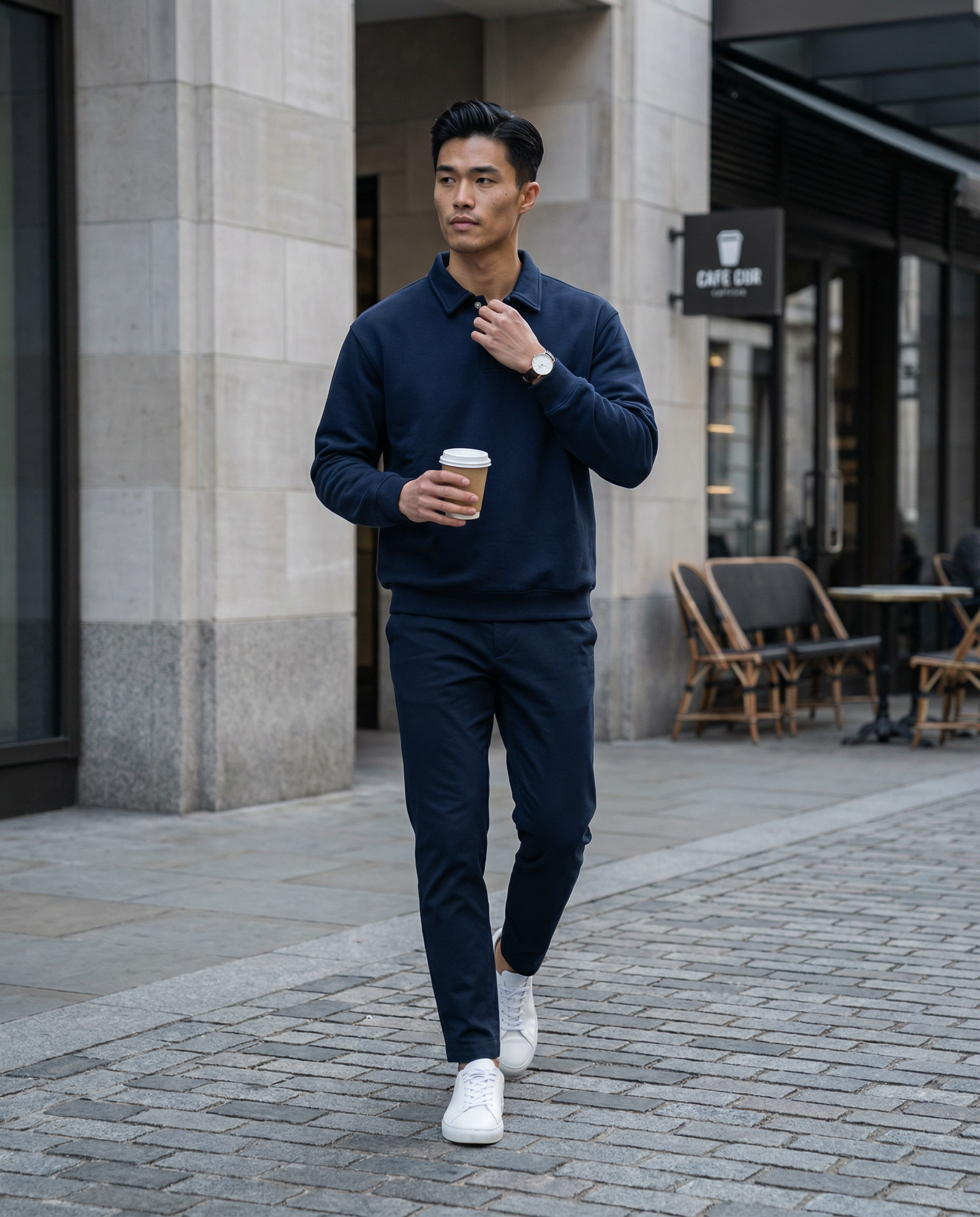 The Creed Polo Sweatshirt - Midnight Blue