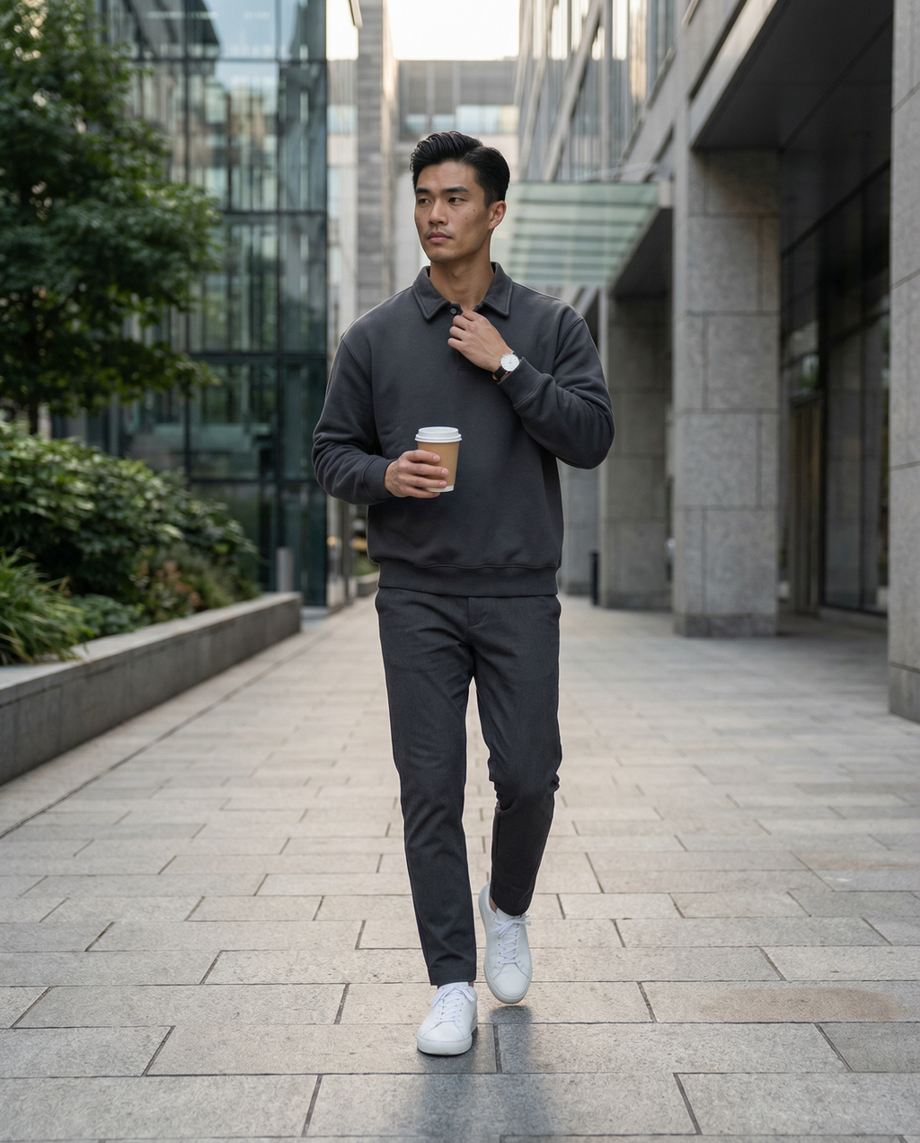 The Creed Polo Sweatshirt - Phantom Grey