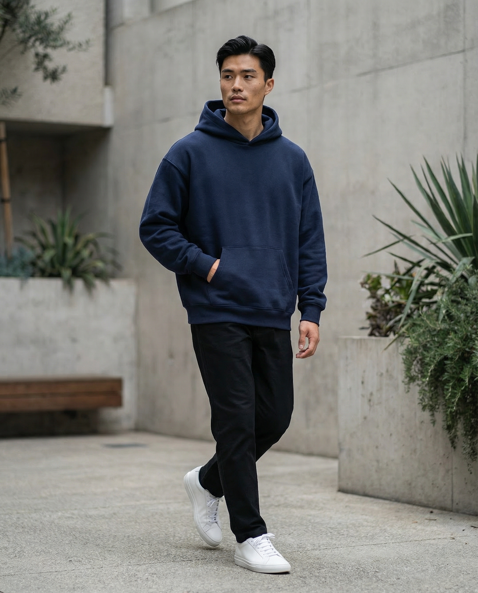 The Lennox Hoodie - Navy Blue